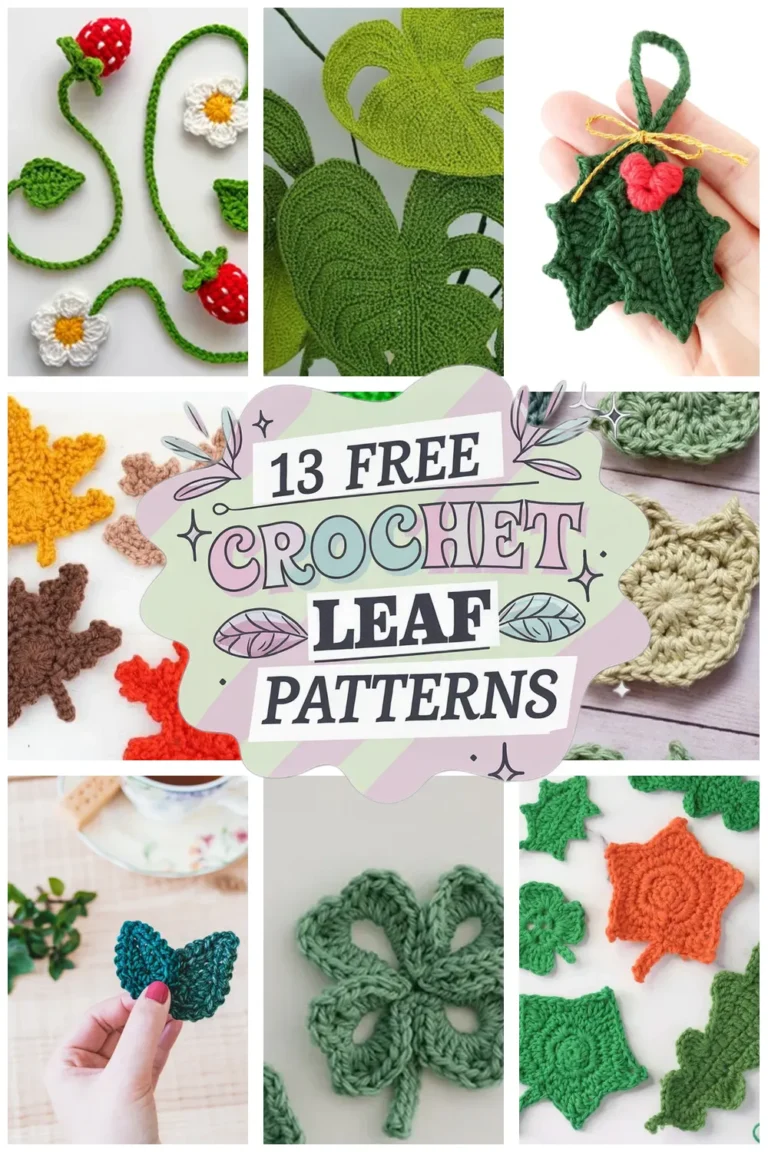 13 Free Crochet Leaf Patterns to Brighten Your Garden with Crochet Flowers Free Patterns!