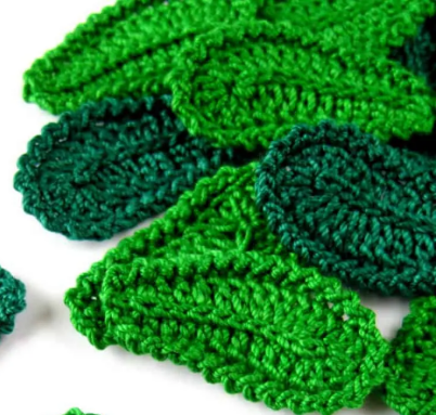 Crochet Green Leaves Irish Lace Pattern