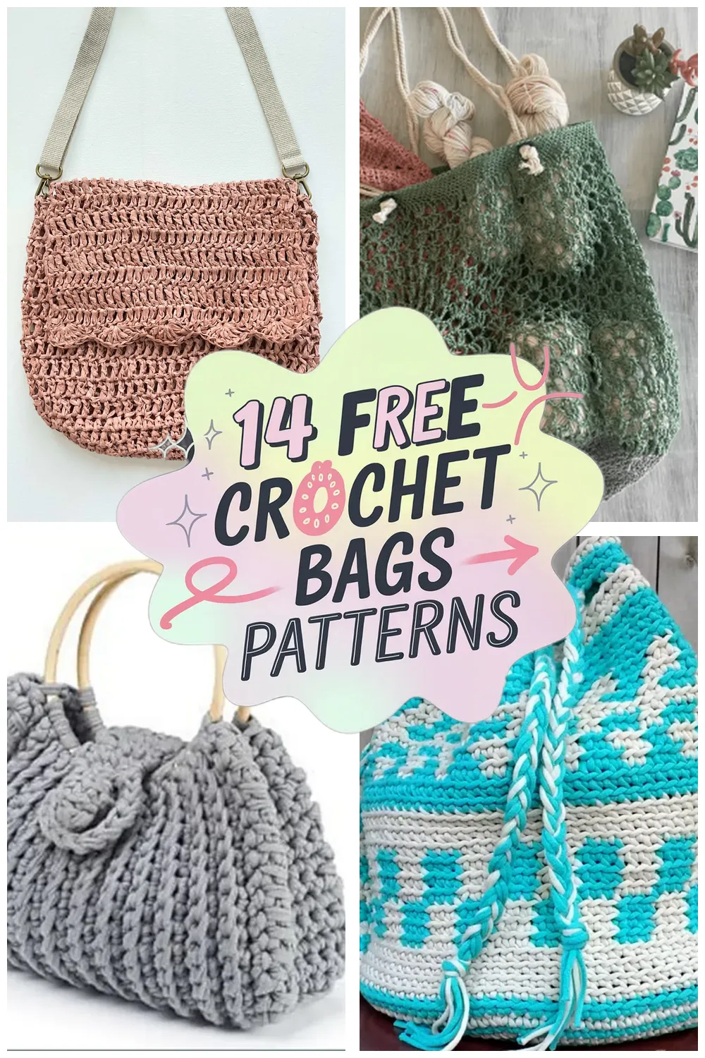 14 14 Free Crochet Bags Patterns