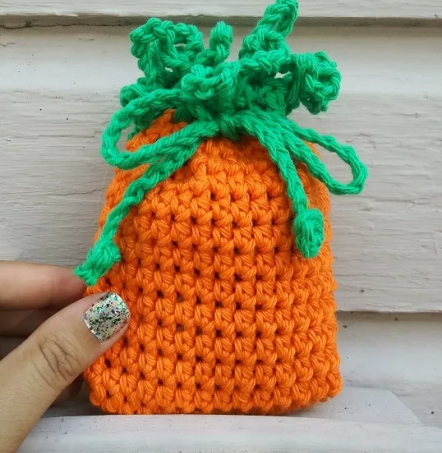 Vibrant Orange Crochet Pouch Pattern