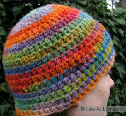 Vibrant Multicolored Crochet Hat Pattern