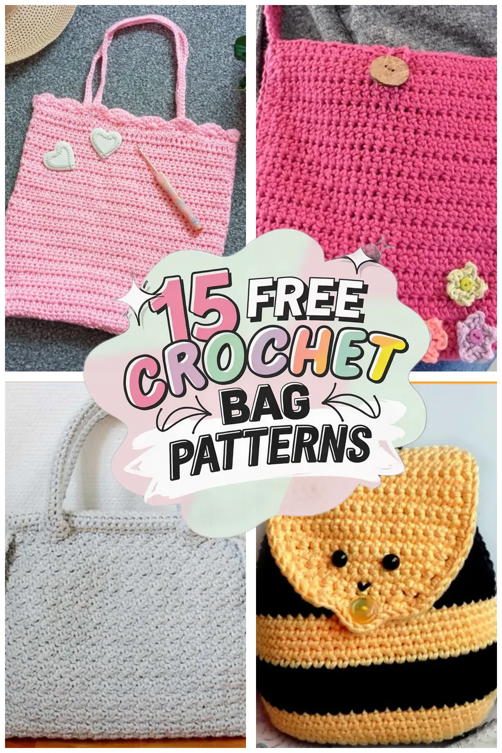 15 Free Crochet Bag Patterns: Stylish Tote Crochet Designs You’ll Love!