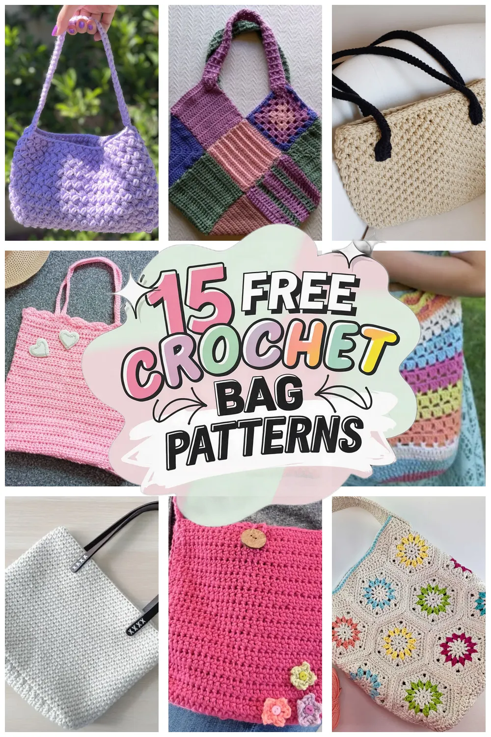 15 Free Crochet Bag Patterns: Stylish Tote Crochet Designs You’ll Love!