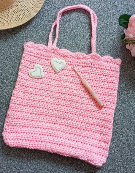 Free Pink Crochet Tote Pattern