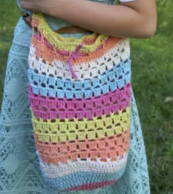 Vibrant Kids Crochet Market Bag Pattern