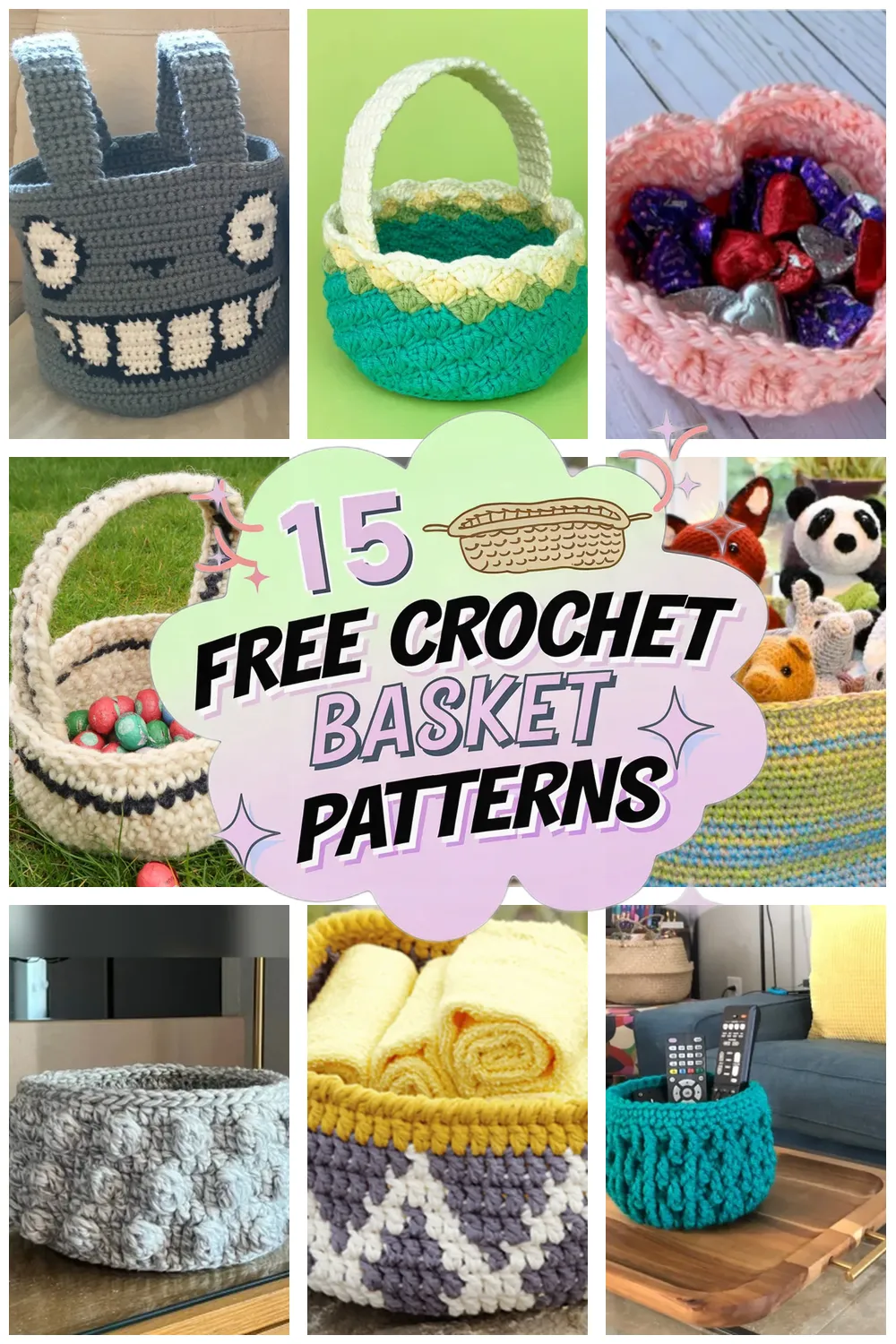 15 Free Crochet Basket Patterns for Stylish Storage Solutions