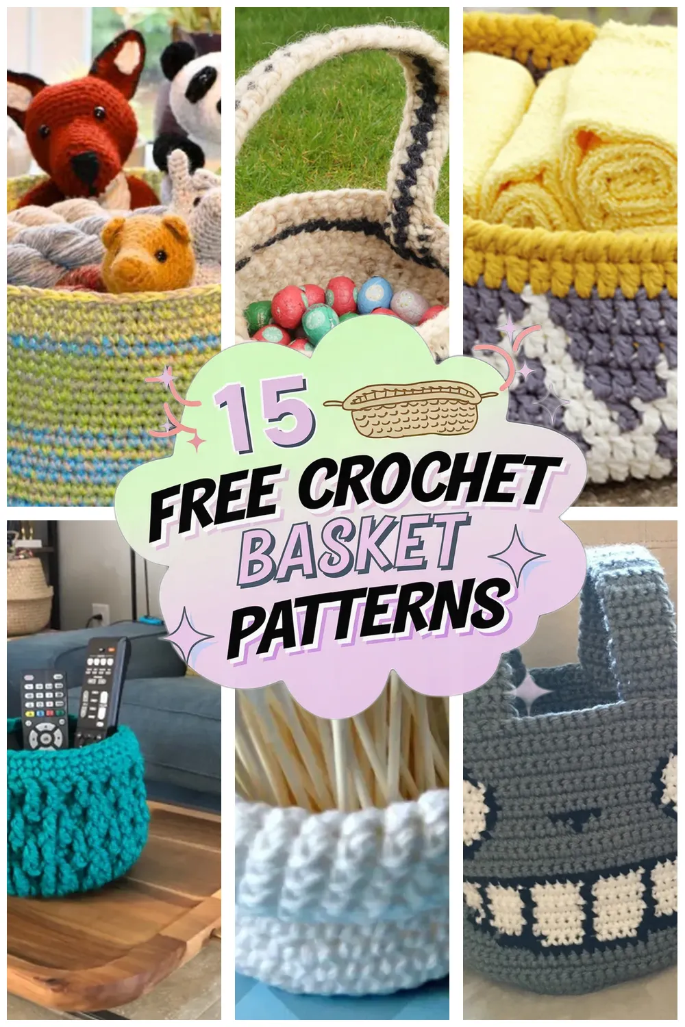 15 Free Crochet Basket Patterns for Stylish Storage Solutions