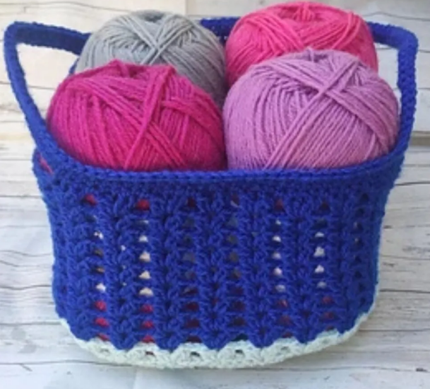 Free Crochet Basket Pattern by Fosbas Designs