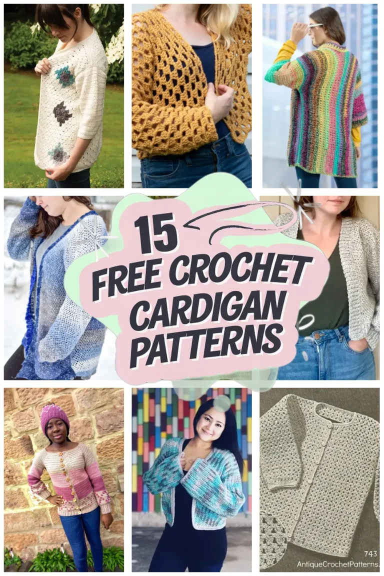 15 Free Crochet Cardigan Patterns to Elevate Your Crochet Fashion Game!