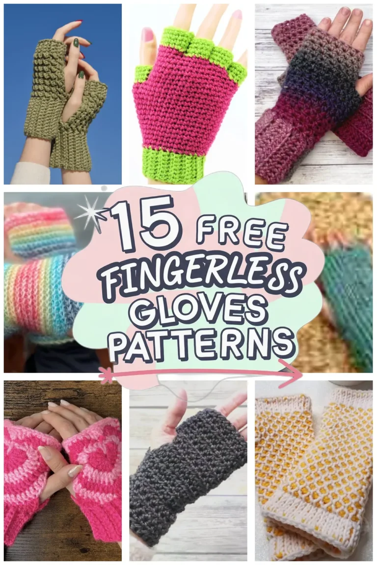 15 Free Crochet Fingerless Gloves Patterns