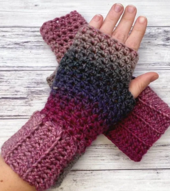 Crochet Fingerless Gloves Free Pattern Available