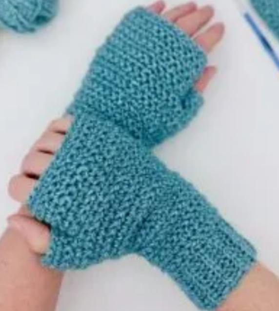 Herringbone Crochet Fingerless Gloves Pattern