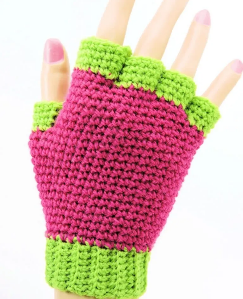 Jersey Mitts Crochet Wrist Warmers Pattern