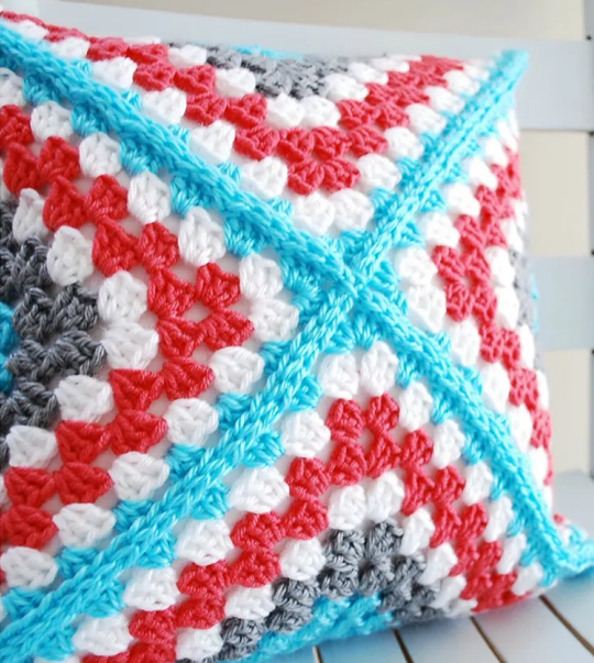 Geometric Crochet Pillow Cover Pattern