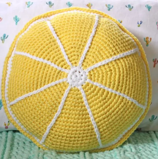 Crocheted Lemon Deco Pillow Pattern