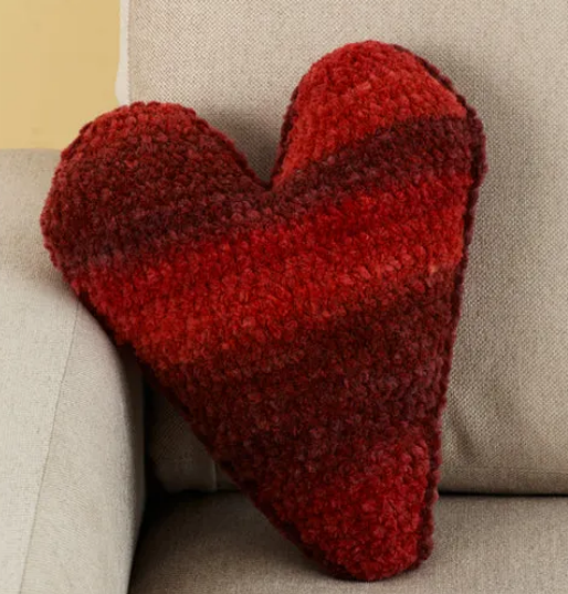 Heart Shaped Cushion Cover Crochet Pattern