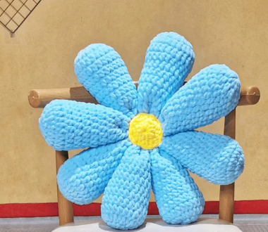 Vibrant Crochet Cushion Pattern Flower Design