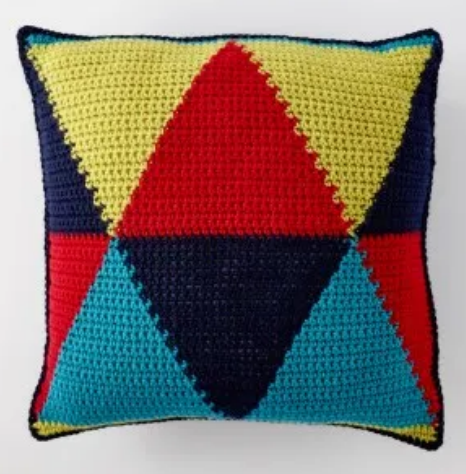 Colorful Geometric Crochet Pillow Cases