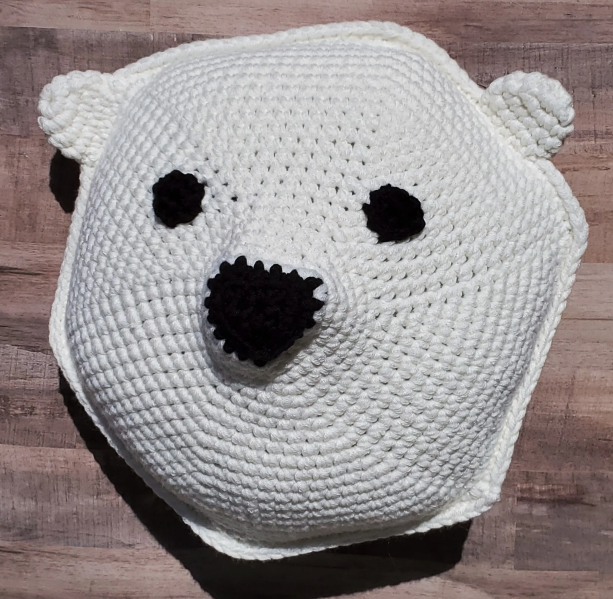 Polar Bear Pillow Cover Crochet Pattern