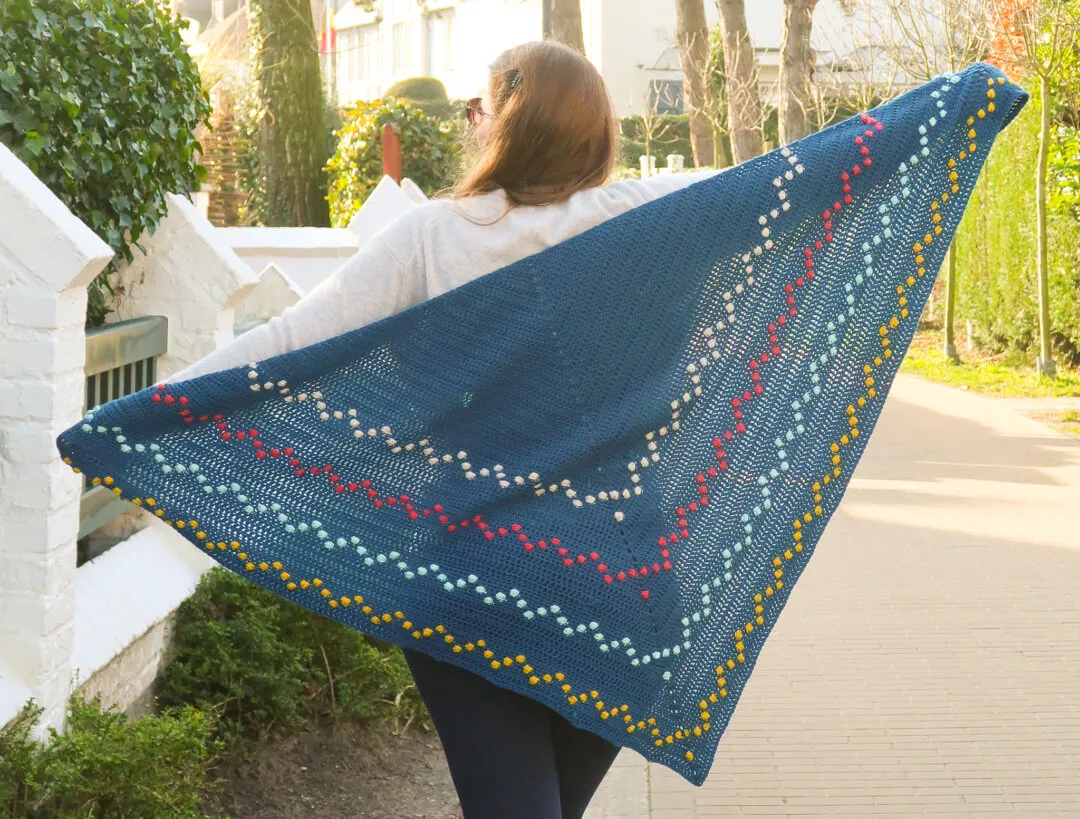 Colorful Zigzag Crochet Shawl Pattern