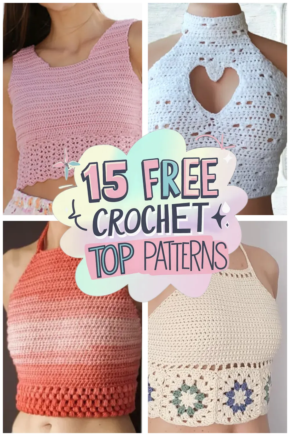 15 Free Crochet Top Patterns: Trendy Crochet Crop Top Designs You