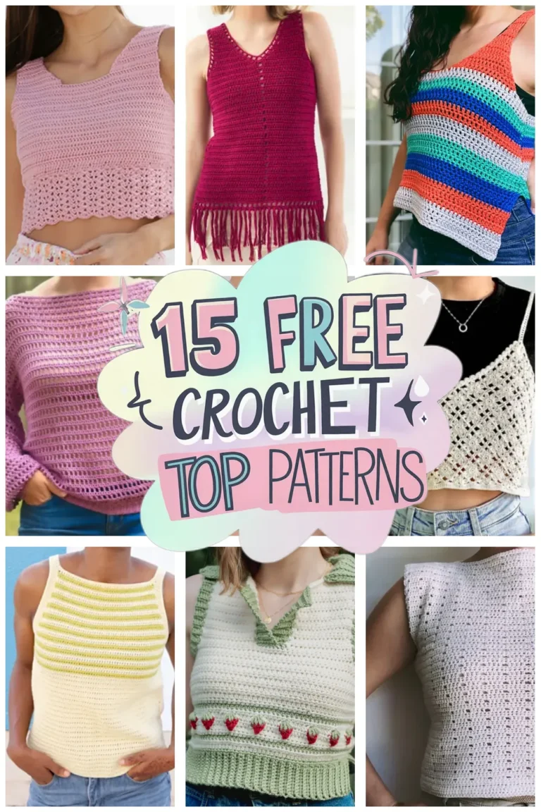 15 Free Crochet Top Patterns: Trendy Crochet Crop Top Designs You’ll Love!