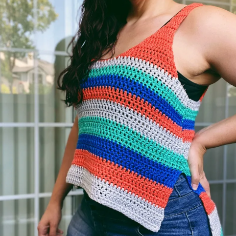 Vibrant Striped Crochet Design Pattern