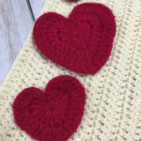 Felted Crochet Hearts Pattern Crochet Pattern