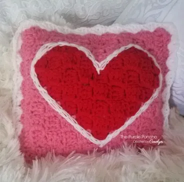 H2 Heading C2C Heart Pillow Crochet Pattern