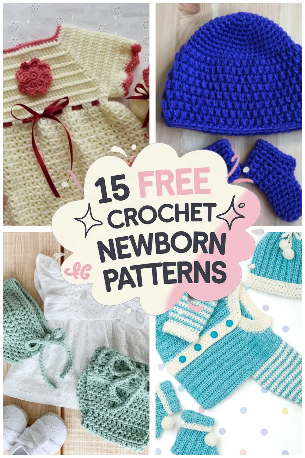 15 Free Newborn Crochet Patterns Patterns - 