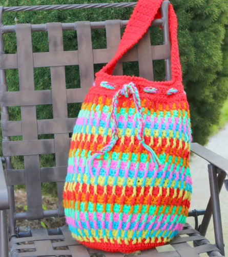 Vibrant Multicolor Crochet Tote Pattern