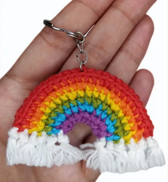 Crochet Rainbow Keychain Pattern Crochet Pattern