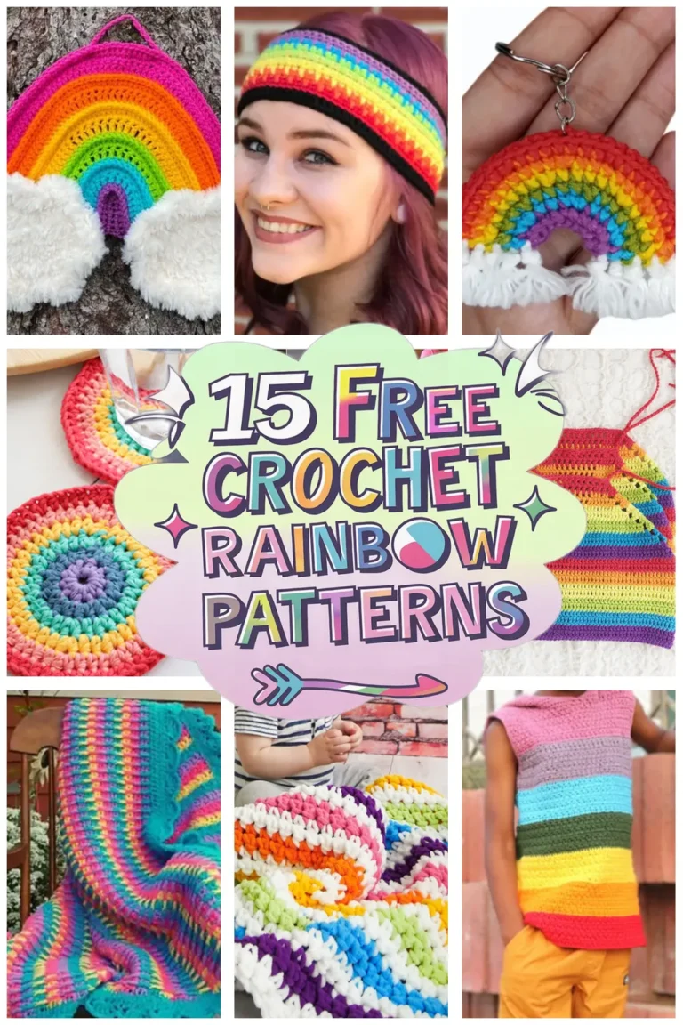 15 Free Rainbow Crochet Patterns to Brighten Your Day!