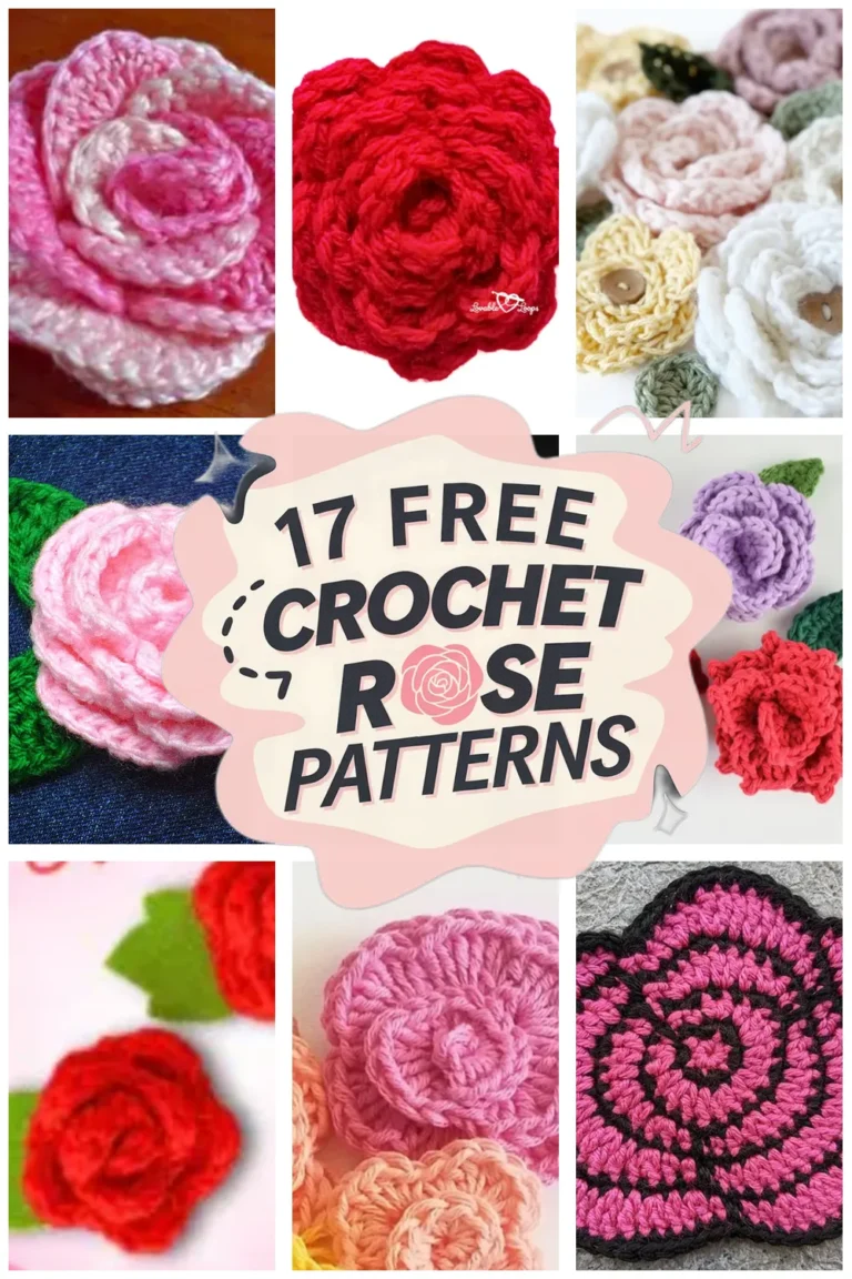 17 Free Crochet Rose Patterns