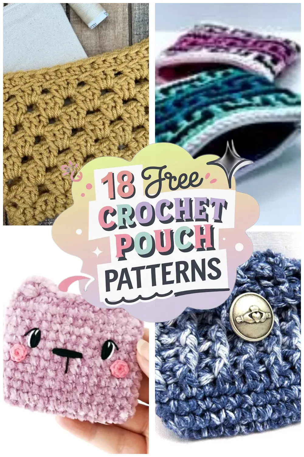 18 Free Crochet Pouch Patterns You