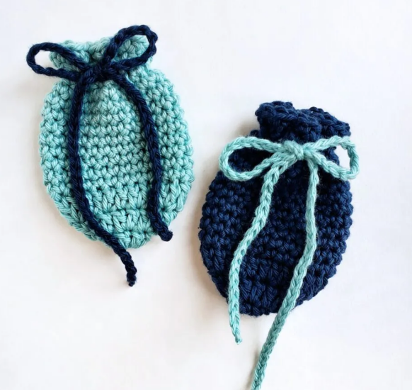 Crochet Drawstring Pouches Pattern Crochet Pattern