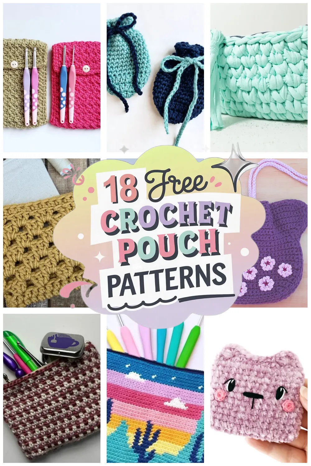 18 Free Crochet Pouch Patterns You