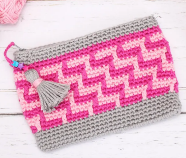 Geometric Crochet Pouch Pattern  Free