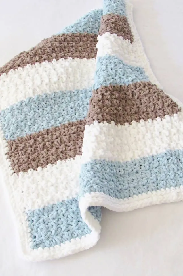 Quick Crochet Baby Boy Blanket Pattern