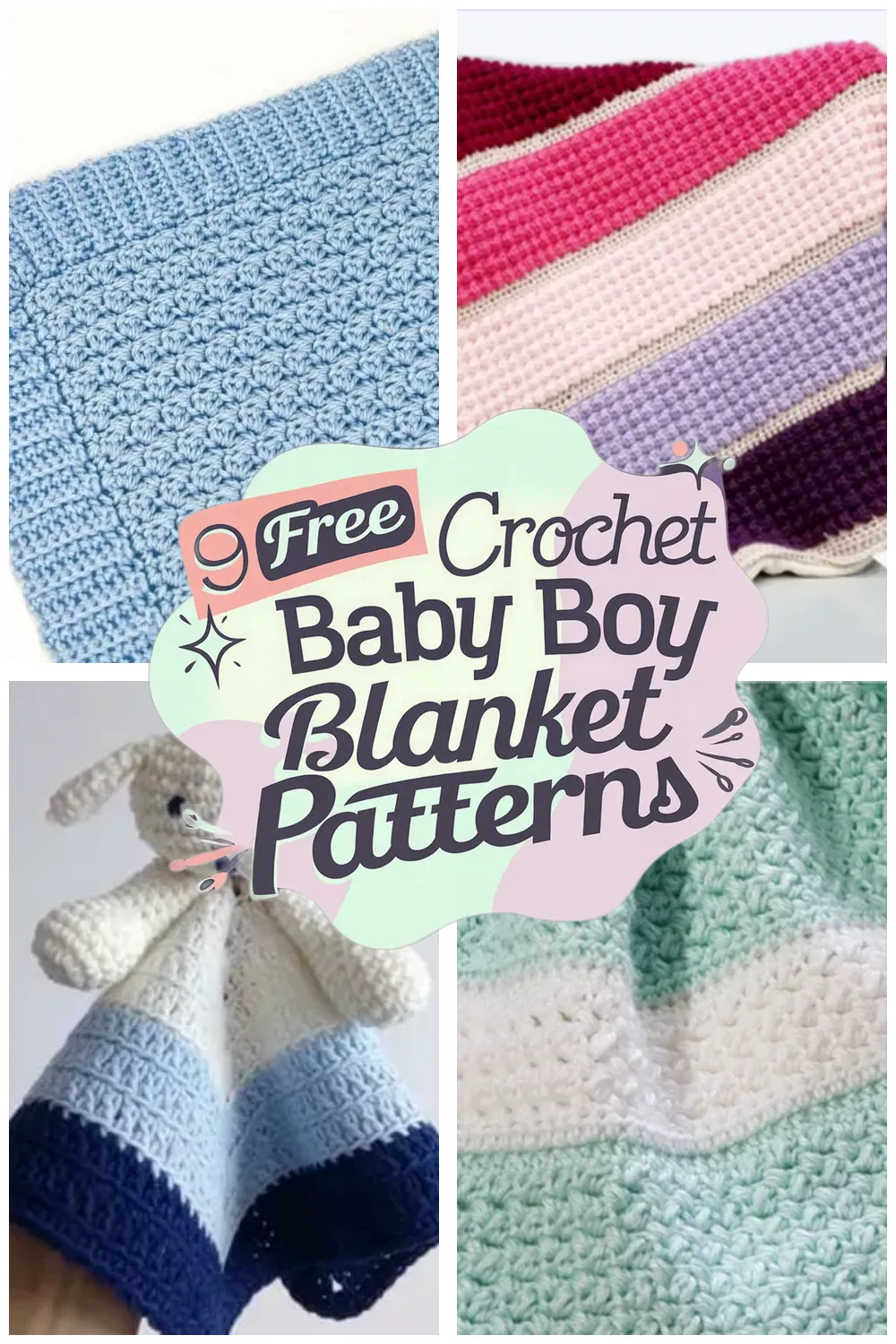 9 Free Baby Boy Crochet Blanket Patterns - 