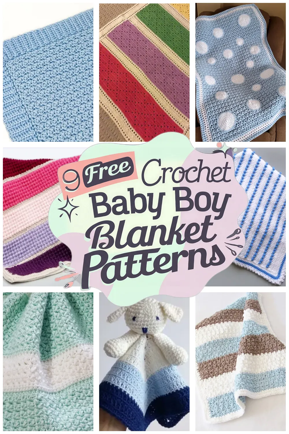 9 Free Baby Boy Crochet Blanket Patterns - 