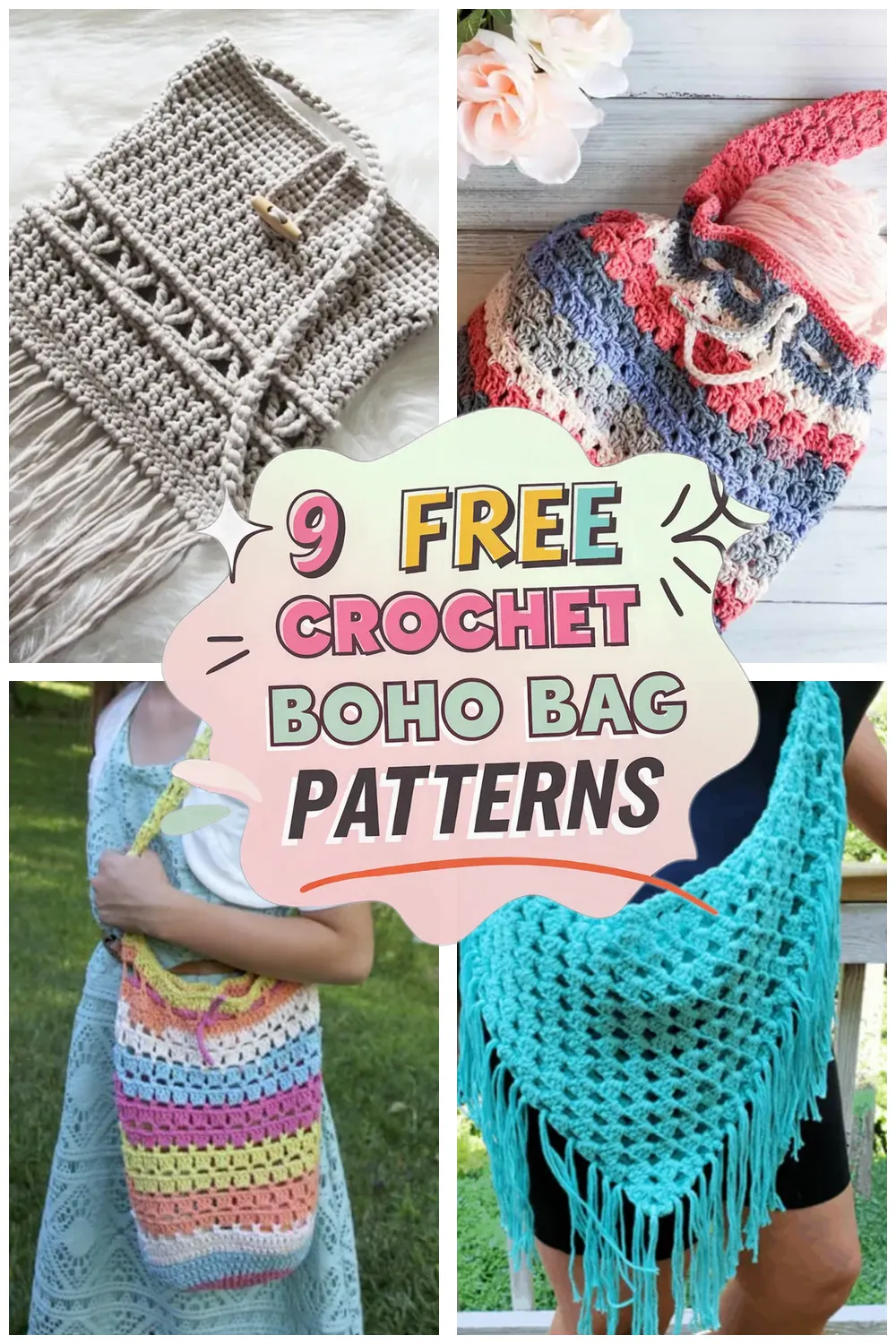 9 Free Crochet Boho Bag Patterns You’ll Love: Stylish and Easy Crochet Handbags to Make