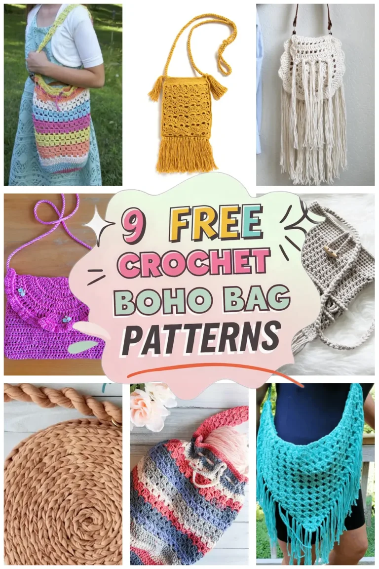 9 Free Crochet Boho Bag Patterns You’ll Love: Stylish and Easy Crochet Handbags to Make