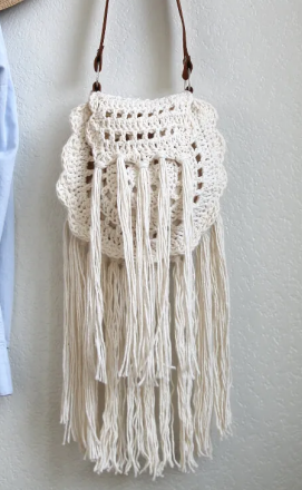 Stylish Crochet Market Bag with Tassels