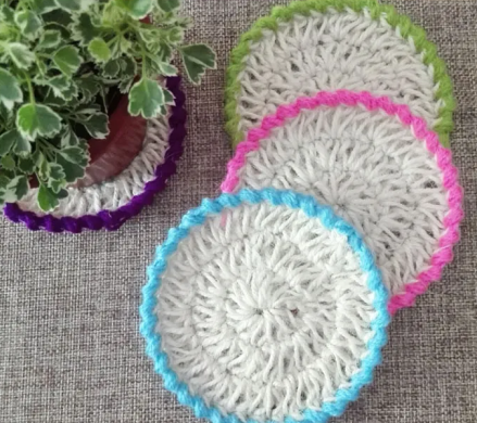 Colorful Crochet Coasters Pattern Crochet Pattern