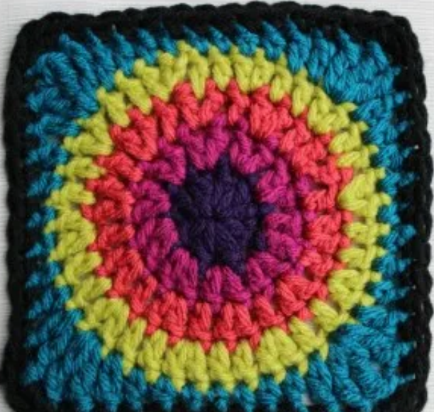 Vibrant Circlein Square Crochet Pattern