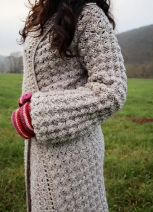 Chunky Gray Crochet Cardigan Pattern