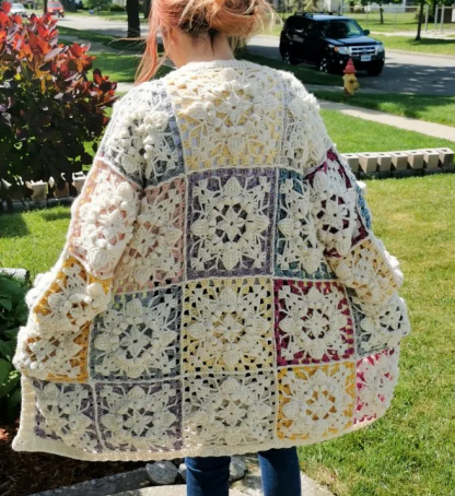 Vibrant Patchwork Crochet Cardigan Pattern