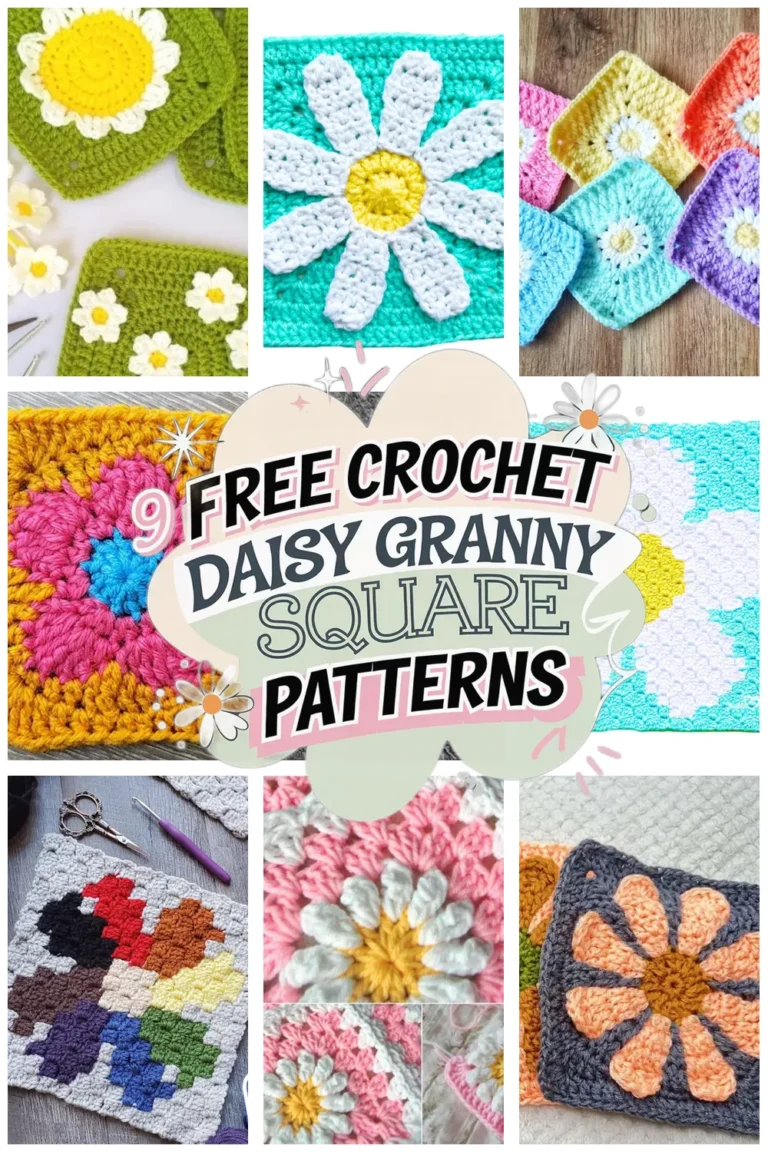 9 Free Crochet Daisy Granny Square Patterns