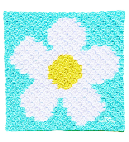 Mini Flower Granny Square Crochet Pattern